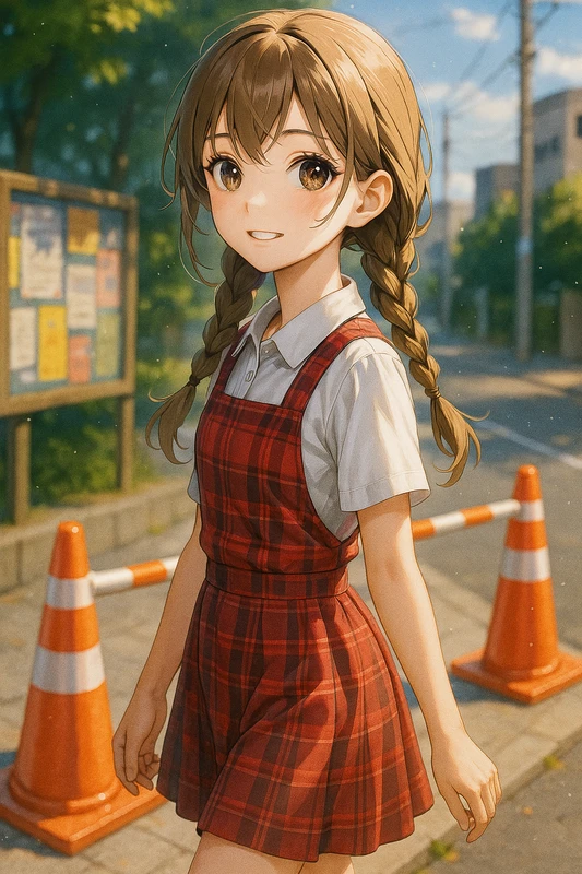工事用バリケードを再現したAIイラスト｜プロンプト紹介