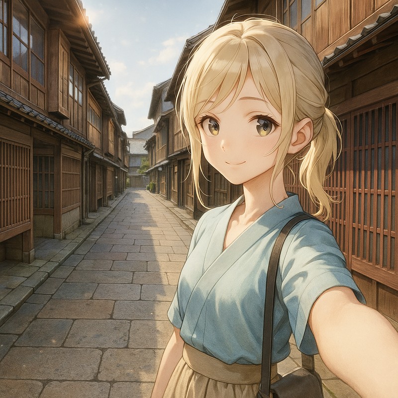 金沢・ひがし茶屋街のAIイラスト|プロンプト紹介・世界の街並み