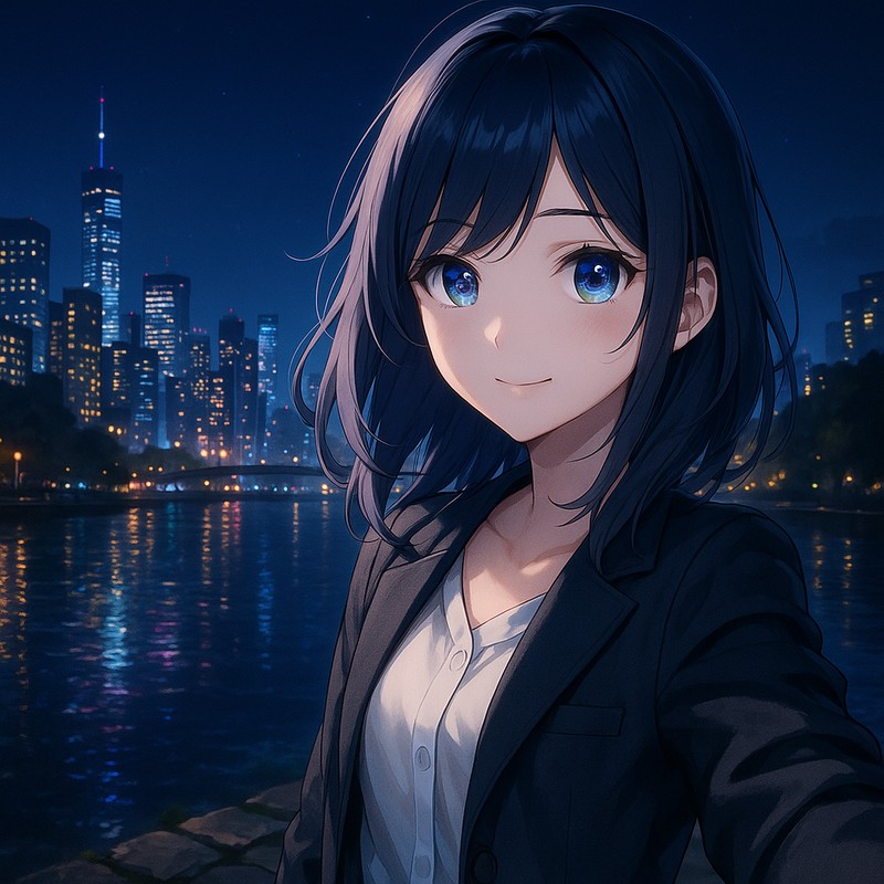 都市の夜景のAIイラスト|背景用プロンプト紹介