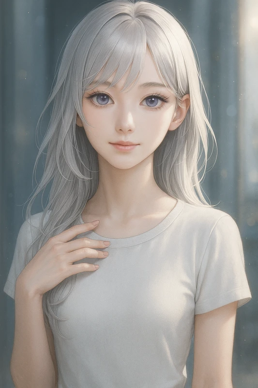 round necklineの服のAIイラスト|プロンプト紹介