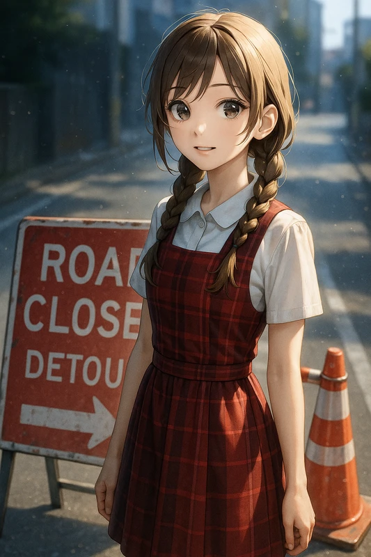 通行止め看板を再現したAIイラスト｜プロンプト紹介