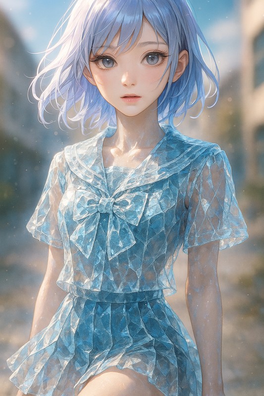 氷のセーラー服をAIで再現したイラスト|プロンプト紹介