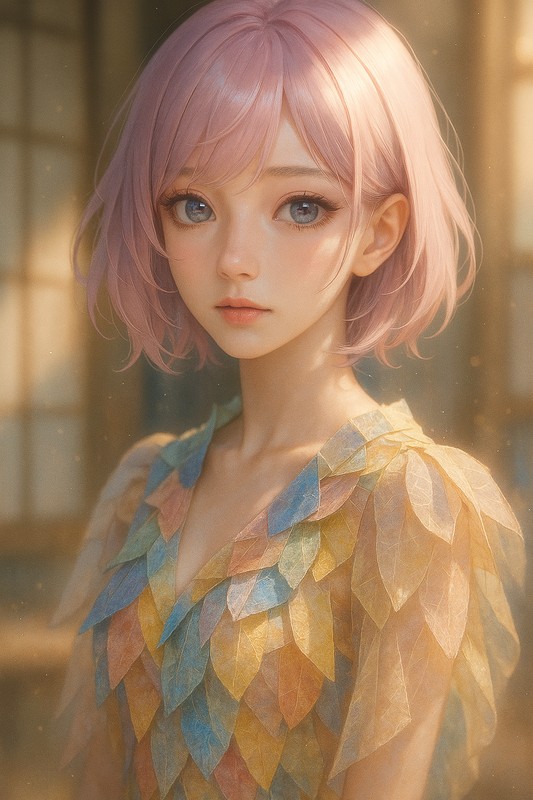 和紙のブラウスをAIで再現したイラスト|プロンプト紹介