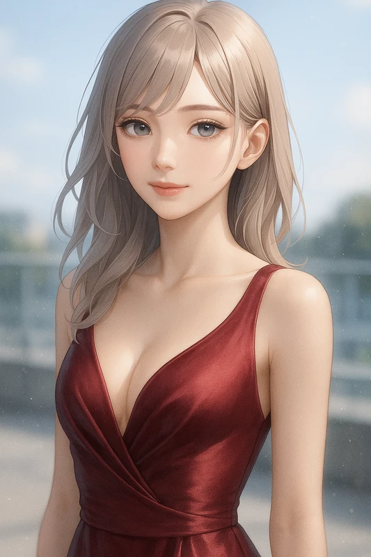 ローカットネックラインの服のAIイラスト|プロンプト紹介