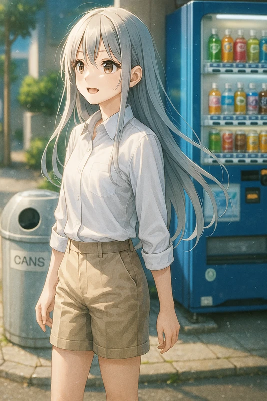 自販機の空き缶回収BOXを再現したAIイラスト｜プロンプト紹介