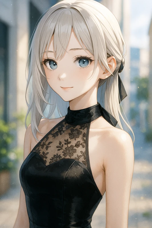 ホルターネックの服のAIイラスト|プロンプト紹介