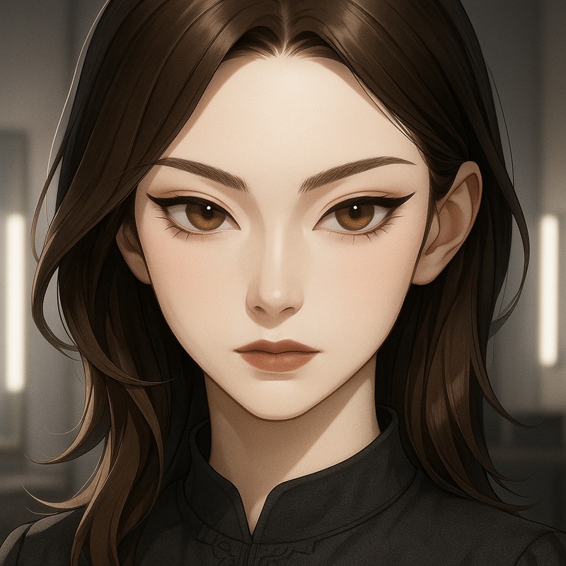 きつね顔メイクの美少女AIイラスト