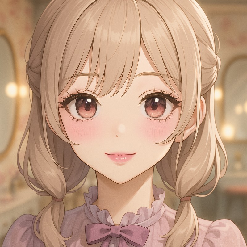 うさぎ顔メイクの美少女AIイラスト