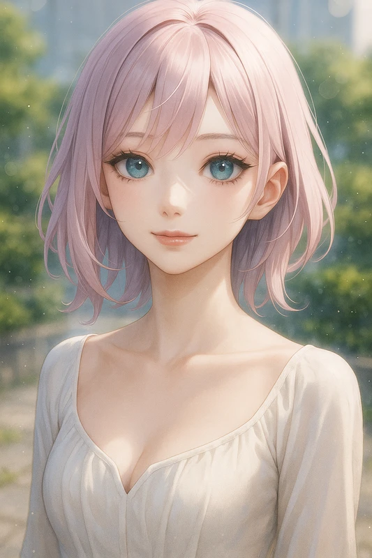 デコルテ(ネックライン)を再現したAIイラスト