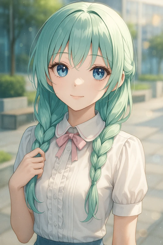 襟付きネックラインの服のAIイラスト|プロンプト紹介