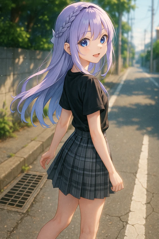 道路脇の排水溝の鉄格子を再現したAIイラスト｜プロンプト紹介