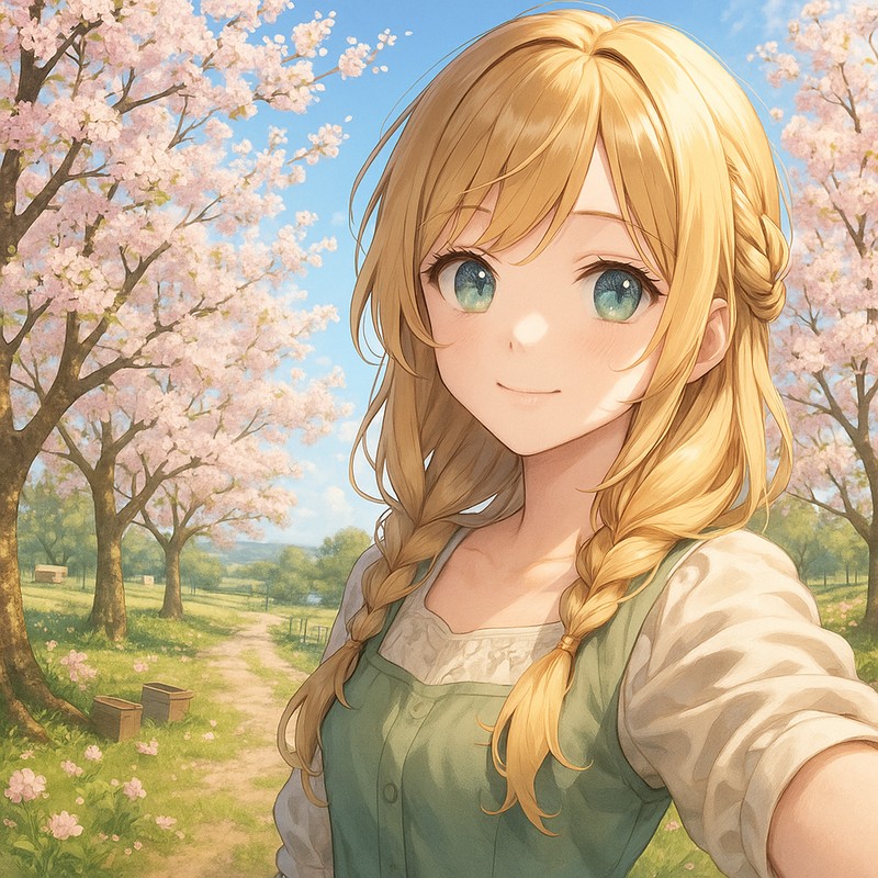 果樹園のAIイラスト|背景用プロンプト紹介