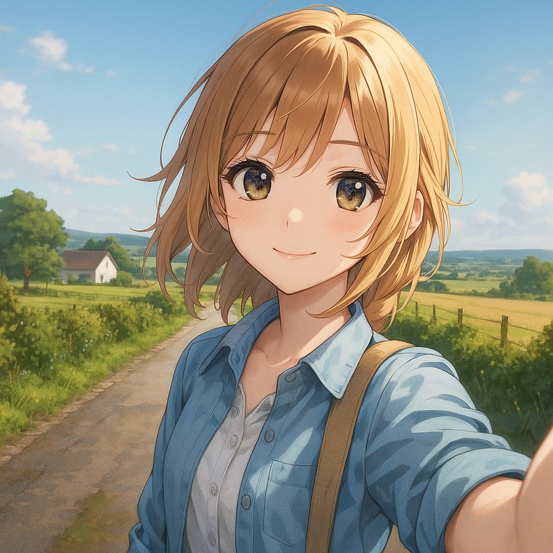 田舎道のAIイラスト|背景用プロンプト紹介