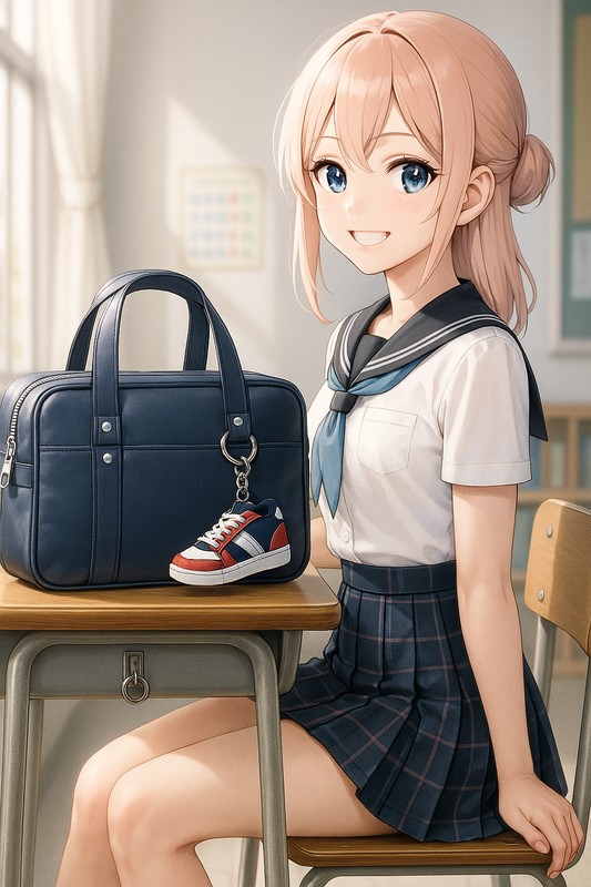 スニーカーの形のキーホルダーのAIイラスト|プロンプト紹介