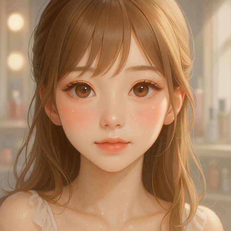 甜妹メイクの美少女AIイラスト