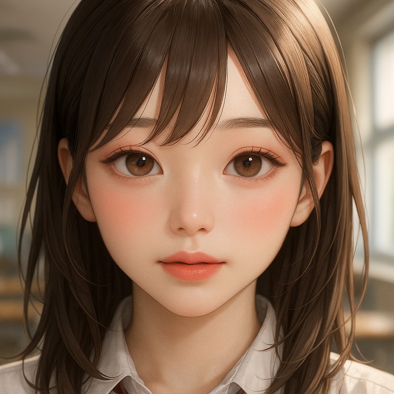 韓国JKメイクの美少女AIイラスト