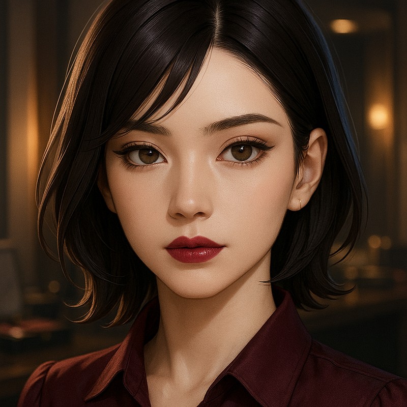 女優メイクの美少女AIイラスト