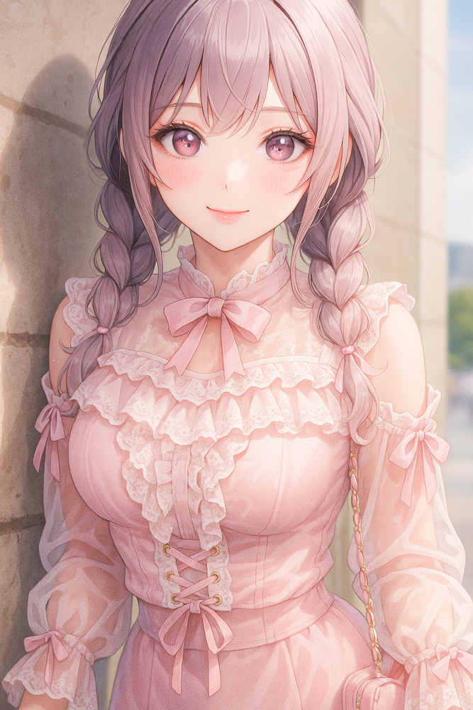 量産型メイクを使った美少女AIイラスト作例