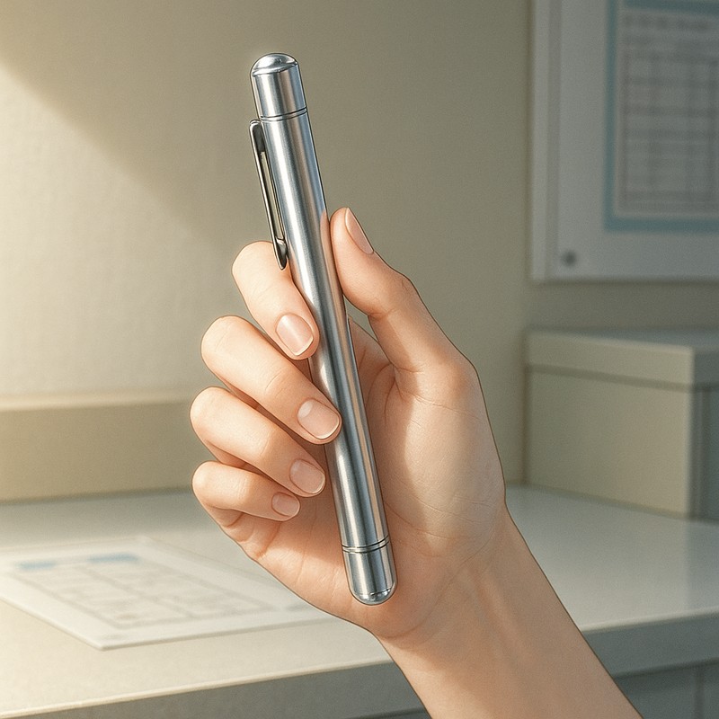 視診用懐中電灯のAIイラスト｜保健室の備品
