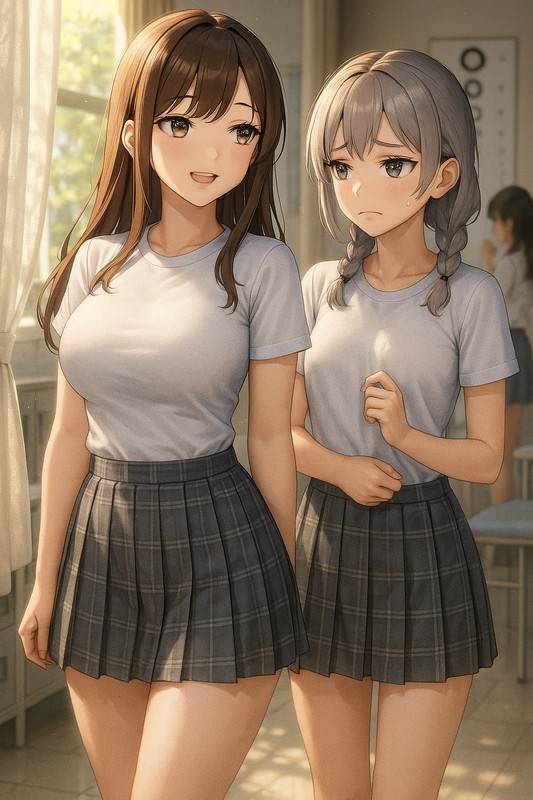 breast envyのプロンプトの参考AIイラスト｜胸囲の格差社会
