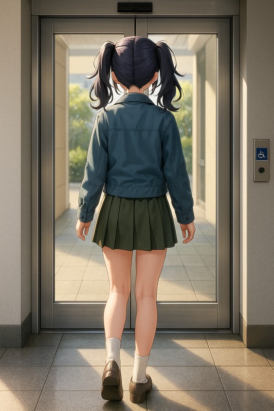 車椅子対応ドアのAIイラスト|プロンプト紹介用