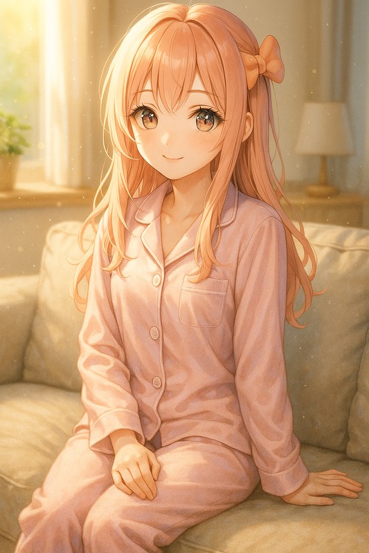 パジャマを着る美少女AIイラスト|プロンプト紹介