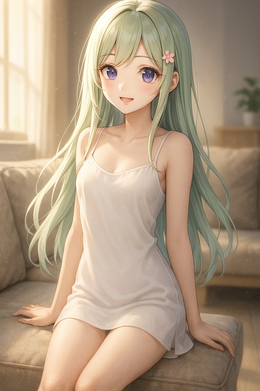 シュミーズを着る美少女AIイラスト|プロンプト紹介