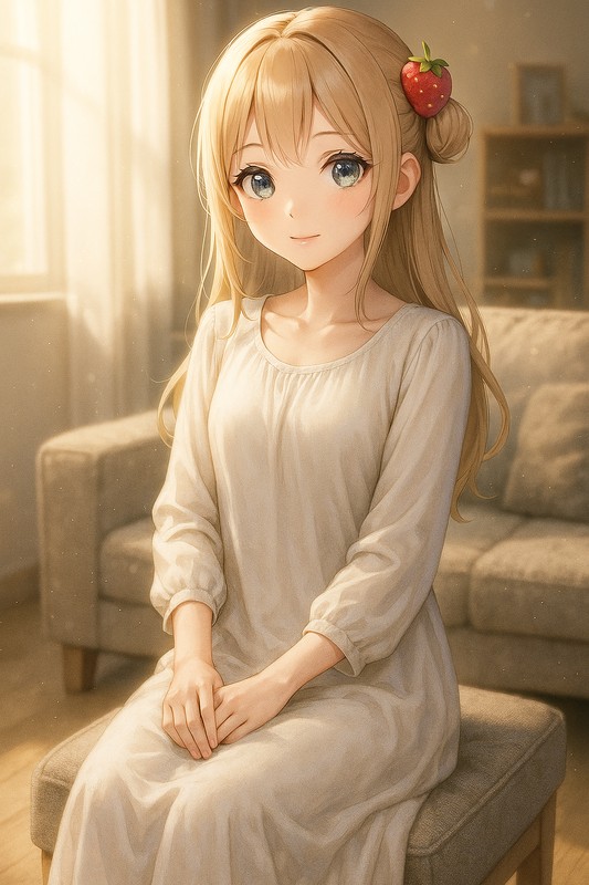 ナイトガウンを着る美少女AIイラスト|プロンプト紹介