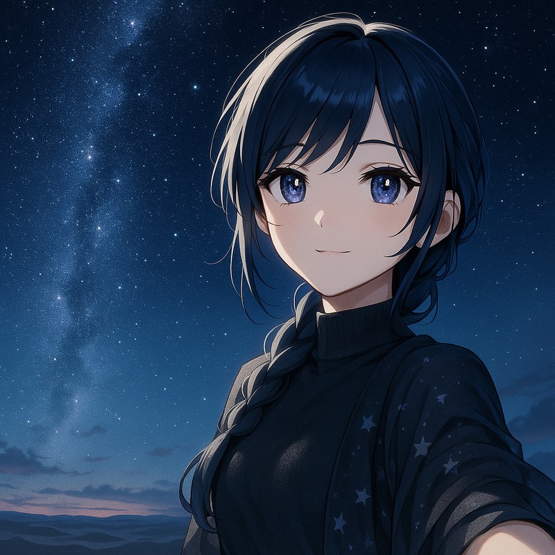 星空の見える景色のAIイラスト|背景用プロンプト紹介
