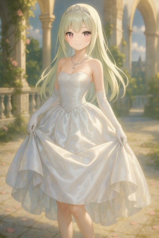 宮廷舞踏会ドレスのAIイラスト|プロンプト紹介(ファンタジー)