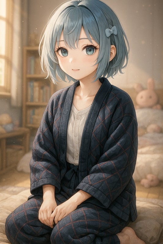 綿入りはんてんを着る美少女AIイラスト|プロンプト紹介