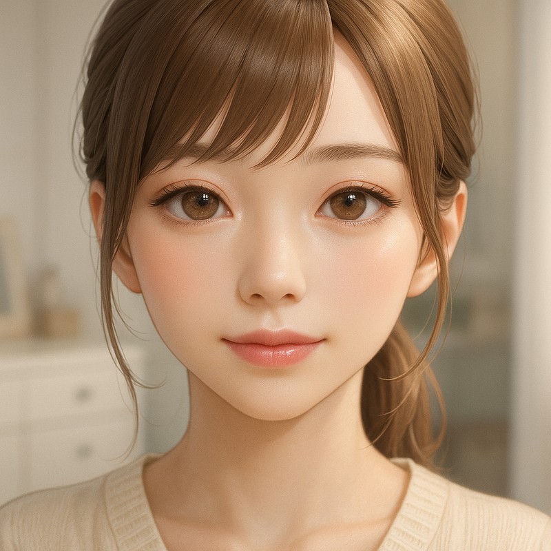 毎日メイクの美少女AIイラスト