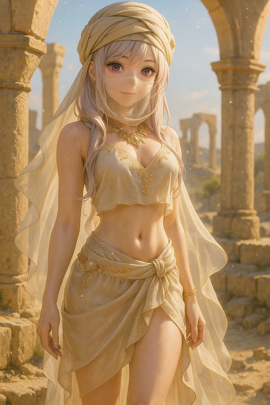 バーバリアン・砂漠蛮族の服のAIイラスト|プロンプト紹介(ファンタジー)
