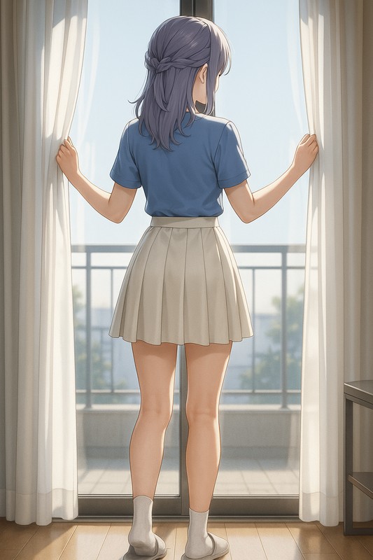 バルコニードアのAIイラスト|プロンプト紹介用