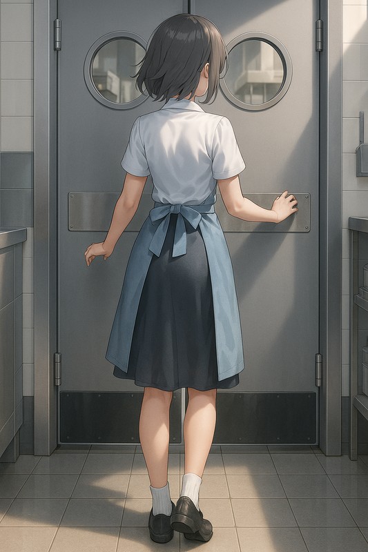 スイングドアのAIイラスト|プロンプト紹介用