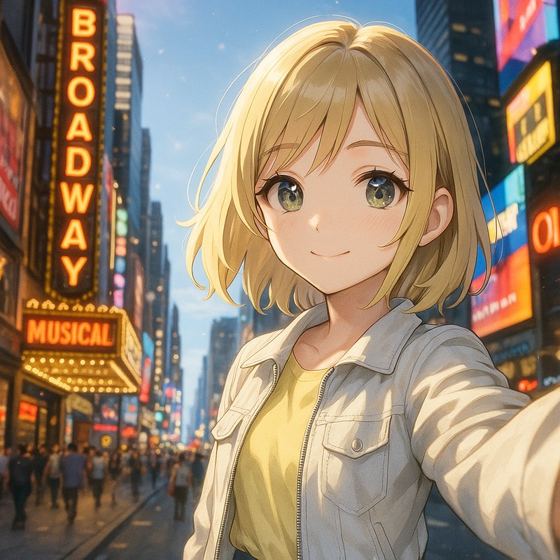 ブロードウェイ(NY)のAIイラスト|プロンプト紹介・世界の街並み