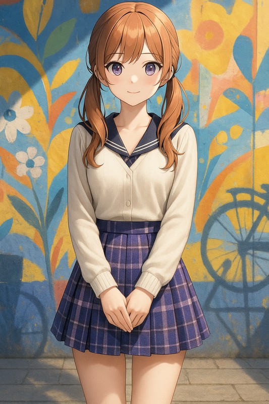 大型ペイントアート(壁画)のAIイラスト|プロンプト紹介