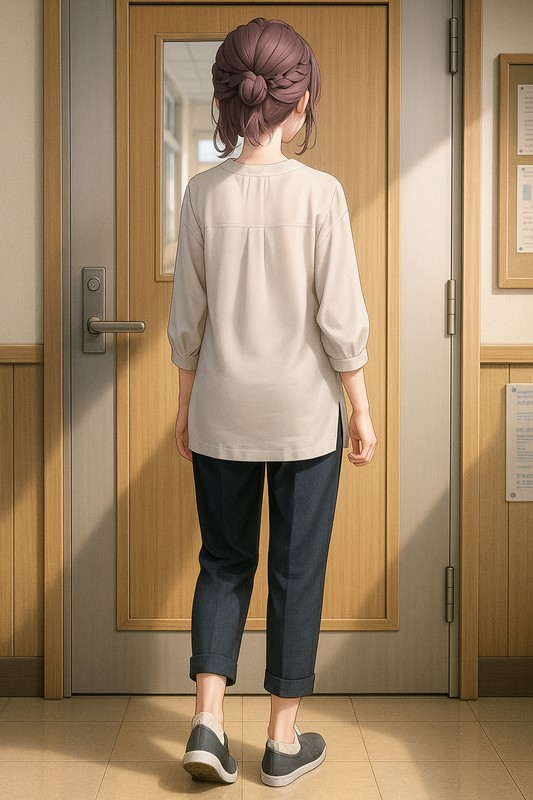 教室ドアのAIイラスト|プロンプト紹介用