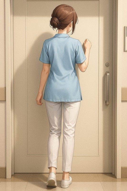 病院の診察室ドアのAIイラスト|プロンプト紹介用