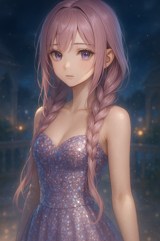 スパンコールのある服を再現したAIイラスト|プロンプト紹介