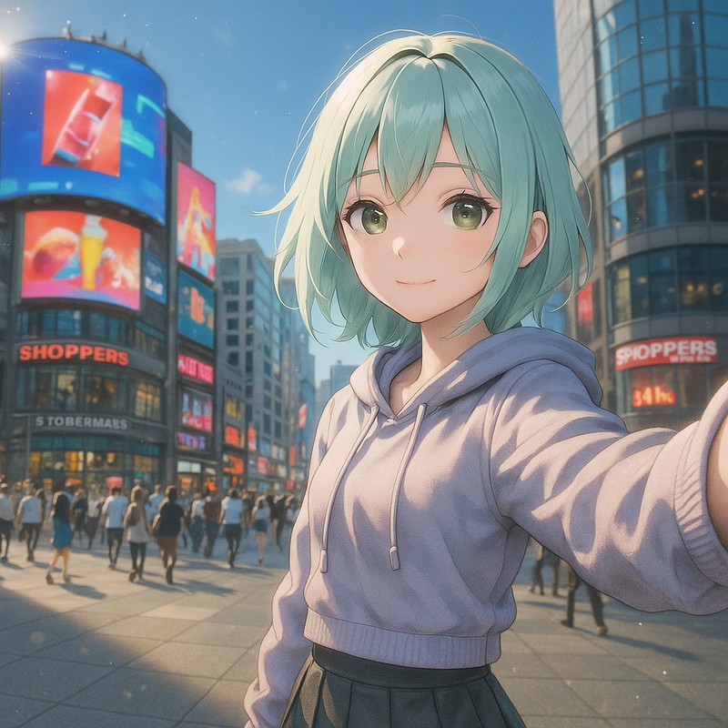 ダンダス・スクエアのAIイラスト|プロンプト紹介・世界の街並み