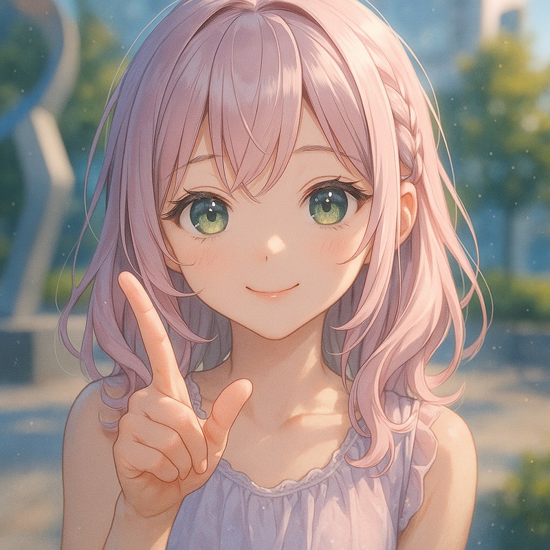 画面タップジェスチャーをする美少女AIイラスト|プロンプト紹介