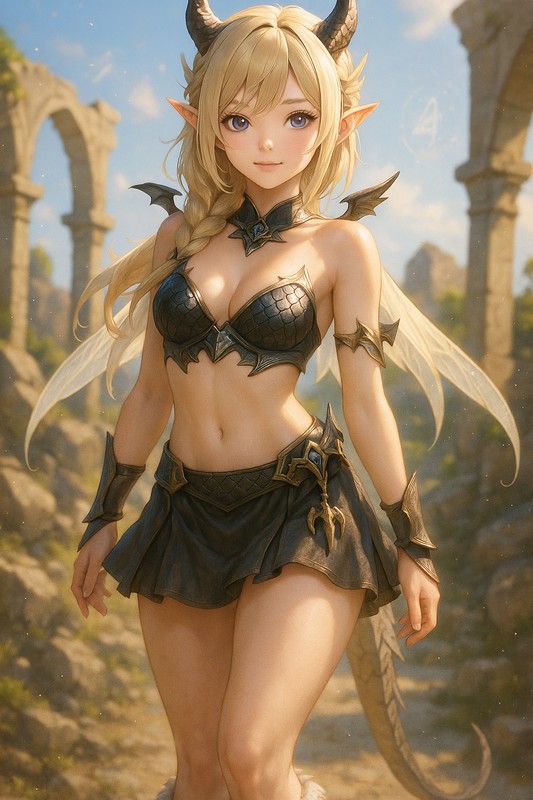 ウォリアー・竜族戦士の服のAIイラスト|プロンプト紹介(ファンタジー)