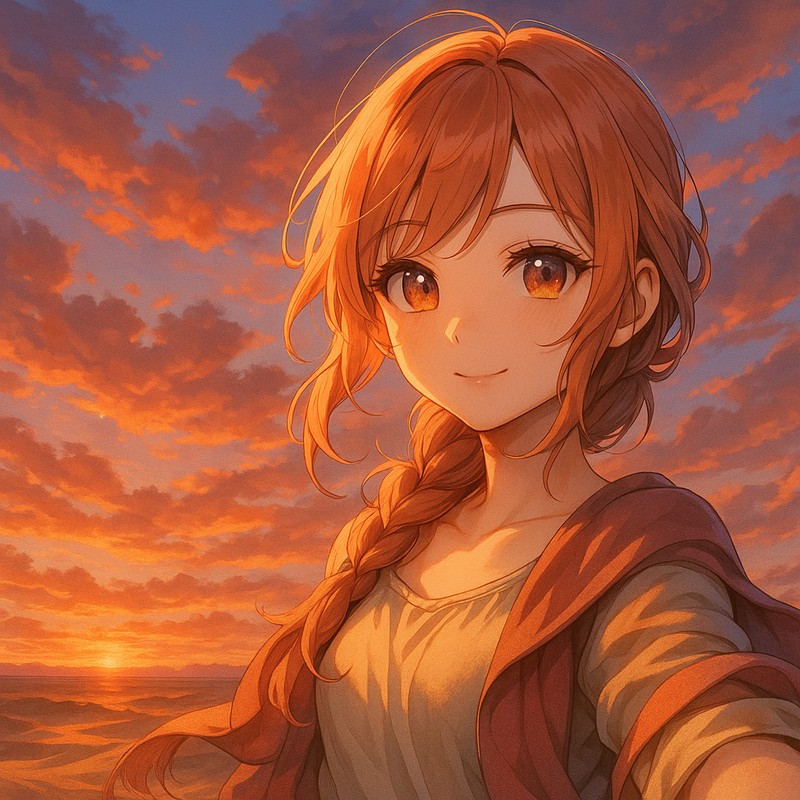 夕暮れの空のAIイラスト|背景用プロンプト紹介