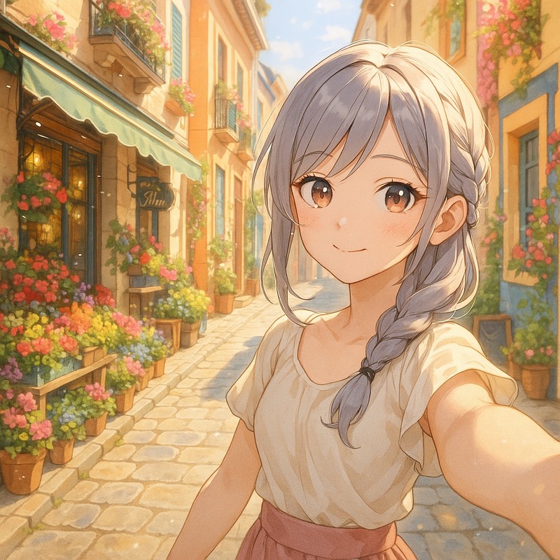 ラス・フローレス通りのAIイラスト|プロンプト紹介・世界の街並み
