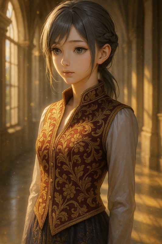 ブロケードの施された服を再現したAIイラスト|プロンプト紹介