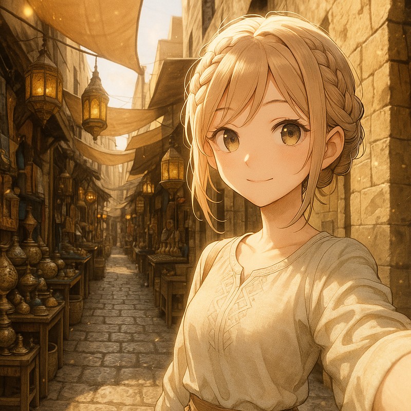 ハン・ハリーリ市場のAIイラスト|プロンプト紹介・世界の街並み