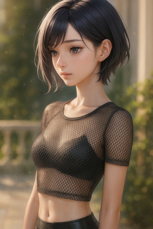 メッシュ素材を再現したAIイラスト|プロンプト紹介
