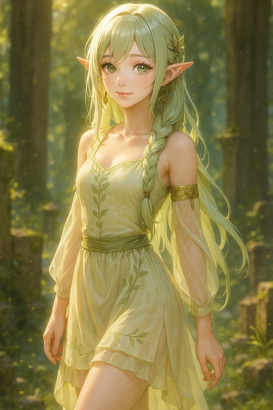 エルフの服のAIイラスト|プロンプト紹介(ファンタジー)