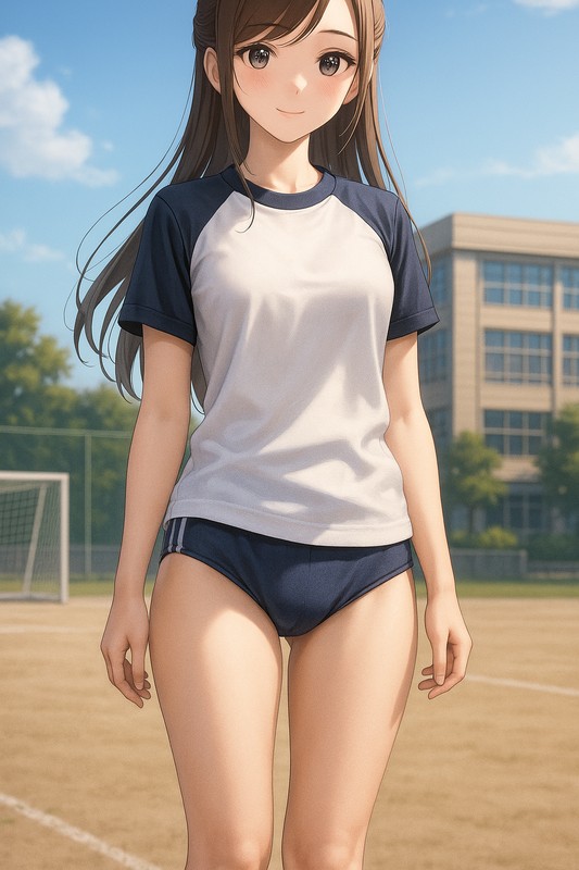 裾が出ている体操服のAIイラスト